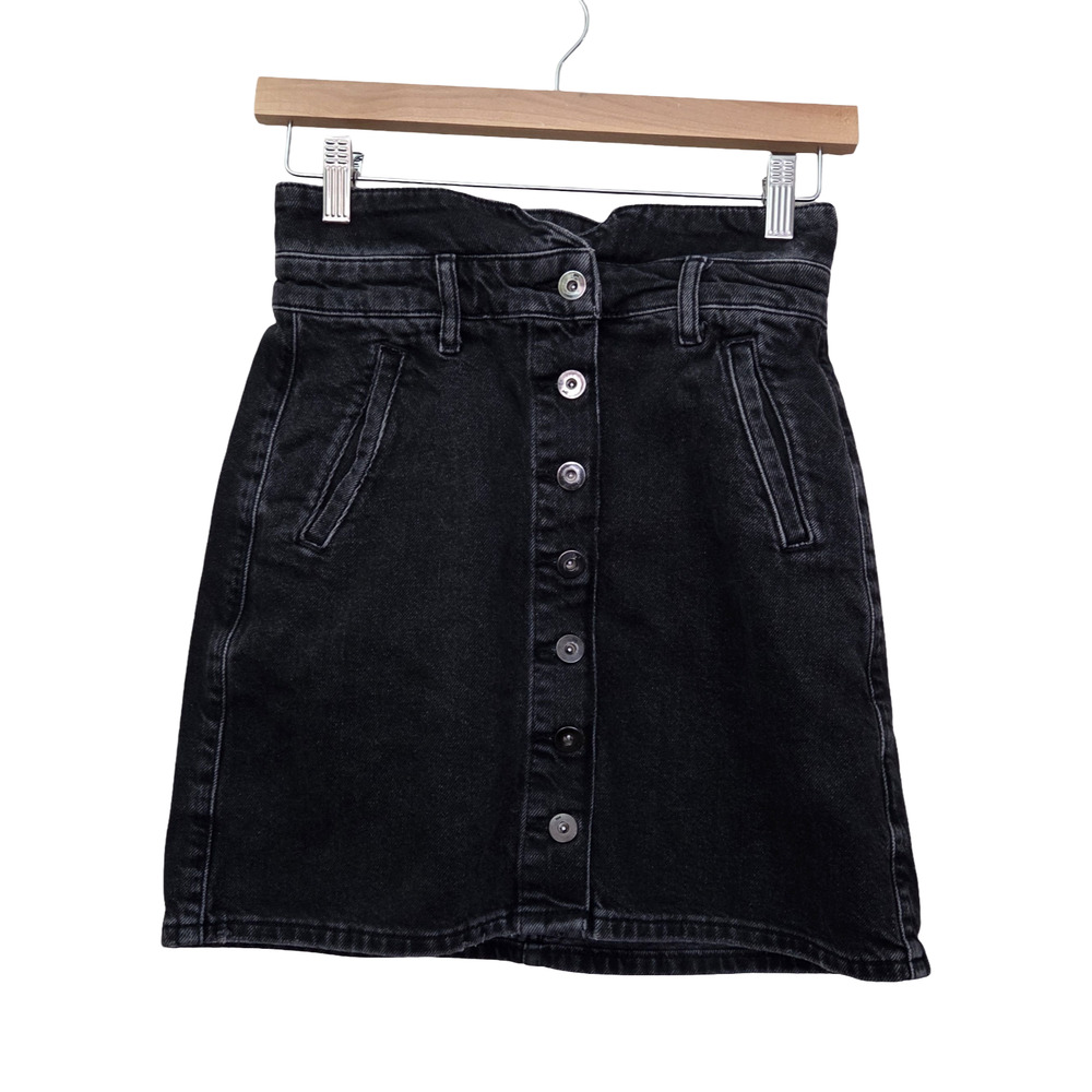 Pilcro and the Letterpress Anthropologie Button Up High Waist Denim Skirt